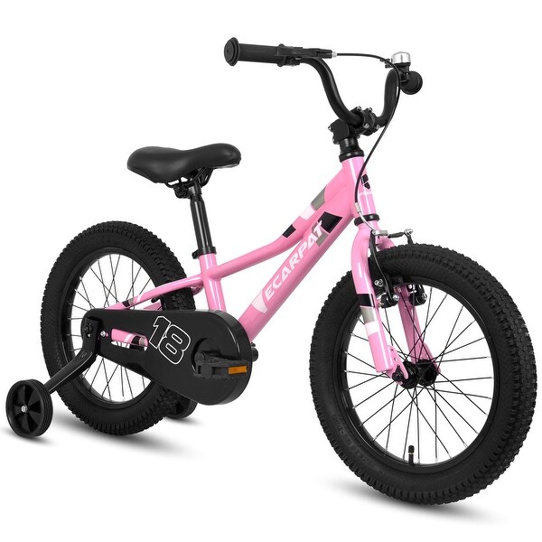 Kids' Bike 18 Inch Wheels, 1-Speed Boys Girls Child Bicycles