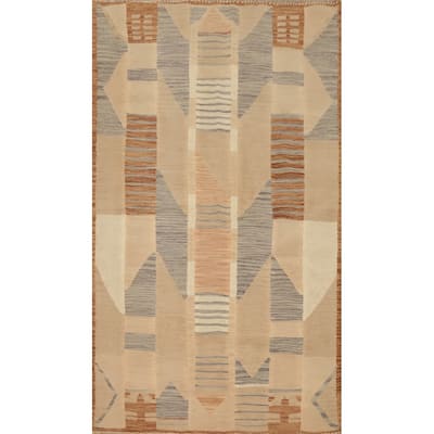 Hand Woven Oriental 100% Wool Carpet Southwestern Tribal Multi-Colored Kilim Area Rug - 6' 2'' X 4' 0''