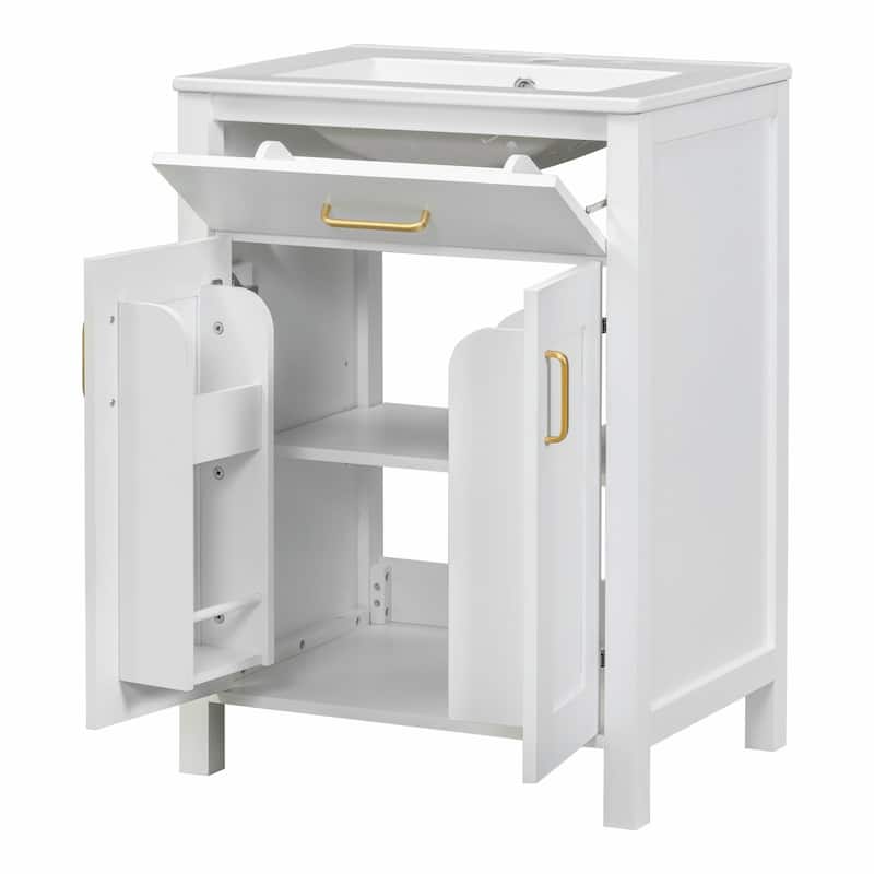 24" Bathroom Vanity Combo with Ceramic Sink