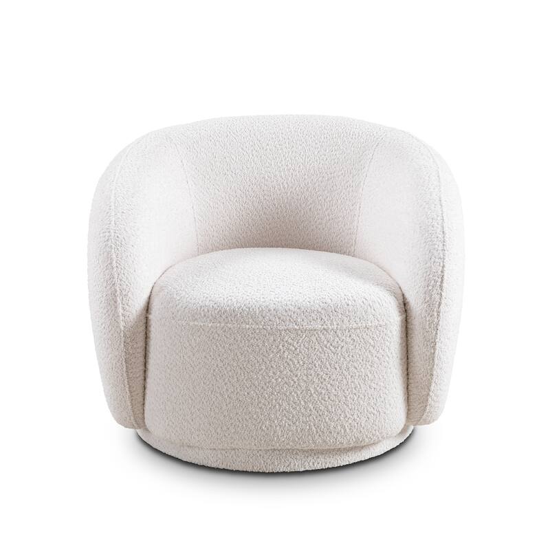 Upholstered Swivel Accent Chair Barrel Chair,2 PCS
