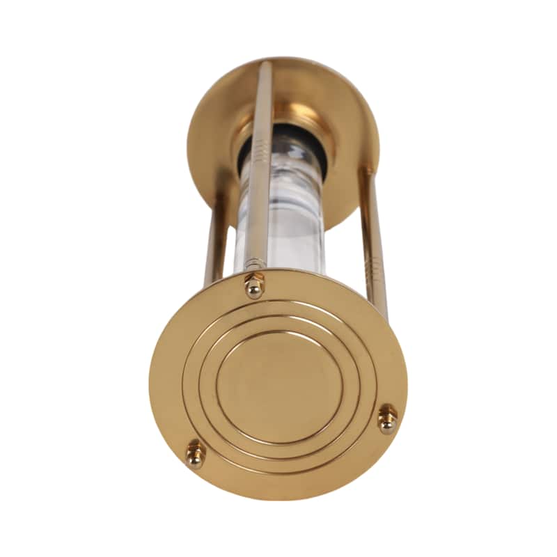 Metal Glass Hourglass Object Modern Metallic Home Office - 12" Gold - 4" x 4" x 12"