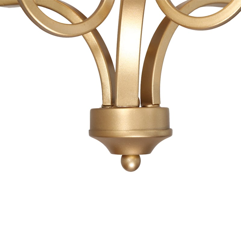Malryn Modern 3-Light Black Gold Chandelier Frosted Glass Kitchen Island Lights