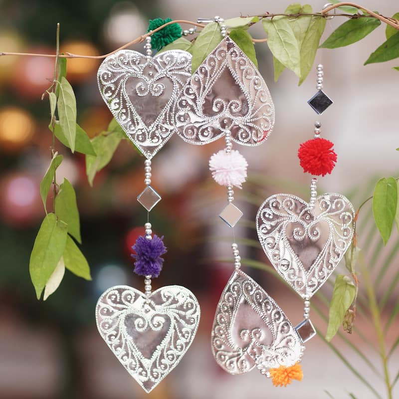 Novica Handmade Love Colors Aluminum Garland