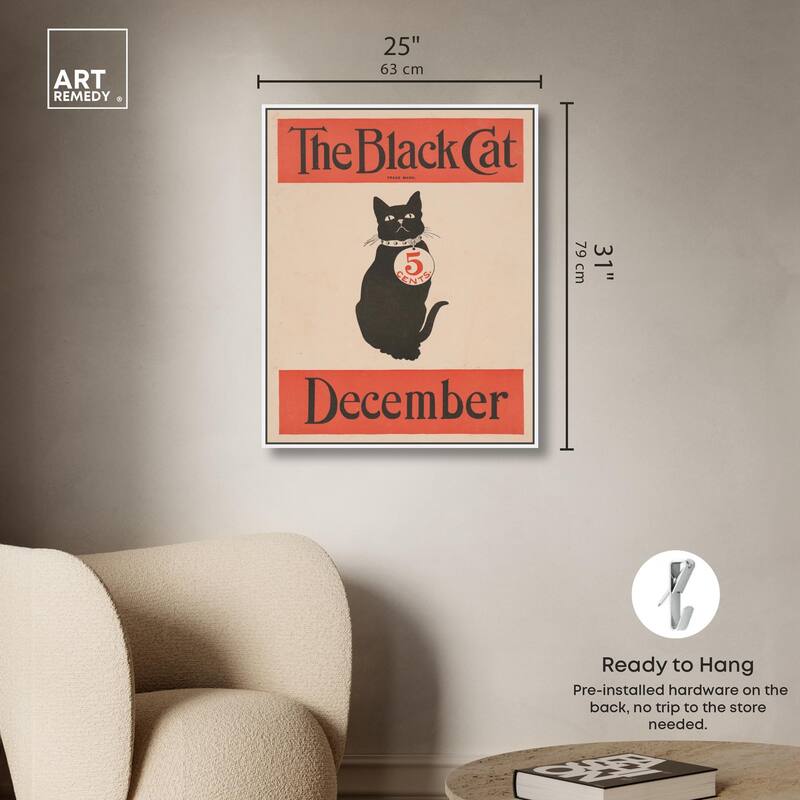 The Black Cat December 1890 Canvas by Art Remedy