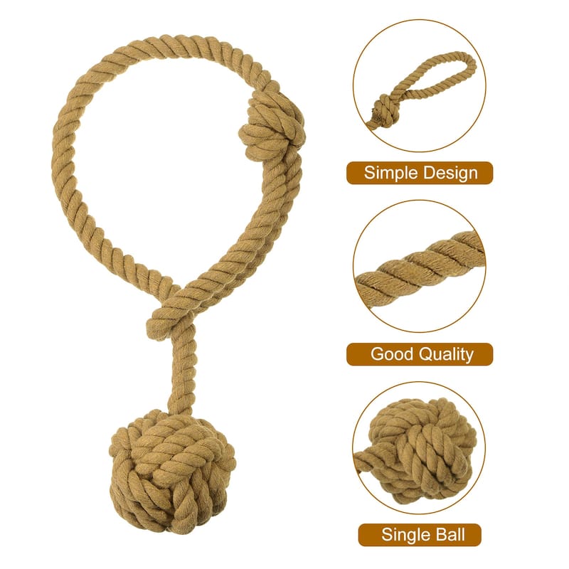 2Pcs Curtain Tiebacks Rope w Single Ball for Indoor/Outdoor Curtains