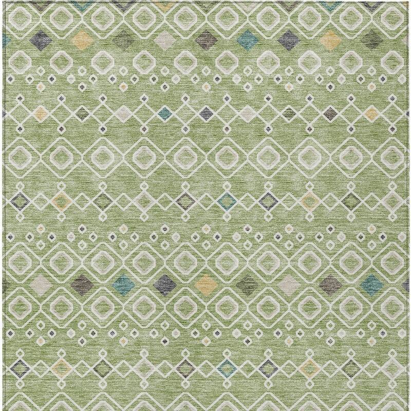 HomeRoots Geometric Modern Rectangle Outdoor Rug