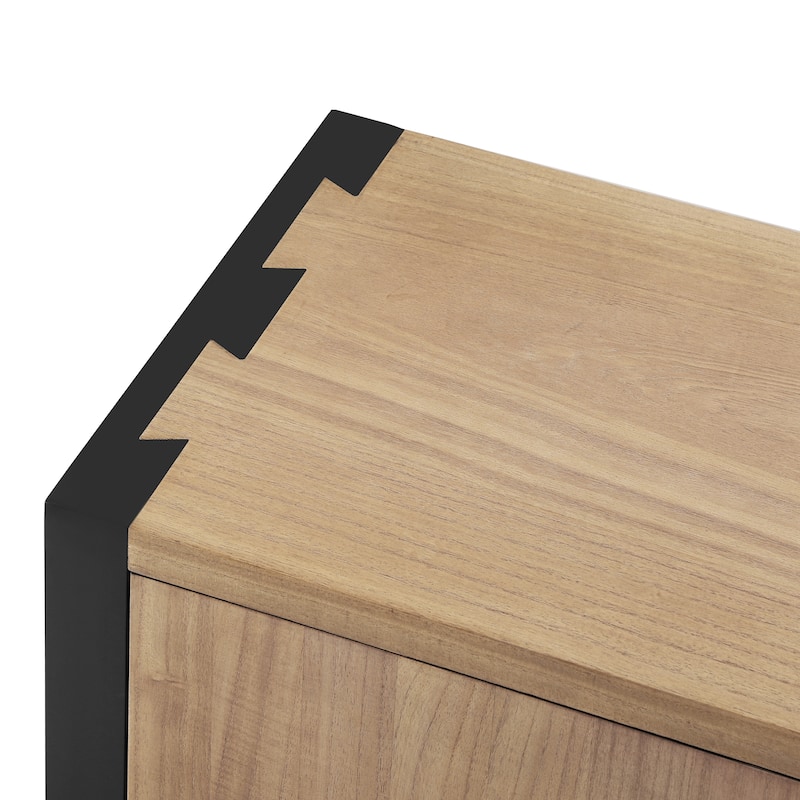 Christopher Knight Home - Alaric Minimalist MDF Paulownia Veneer Sideboard with Adjustable Shelves