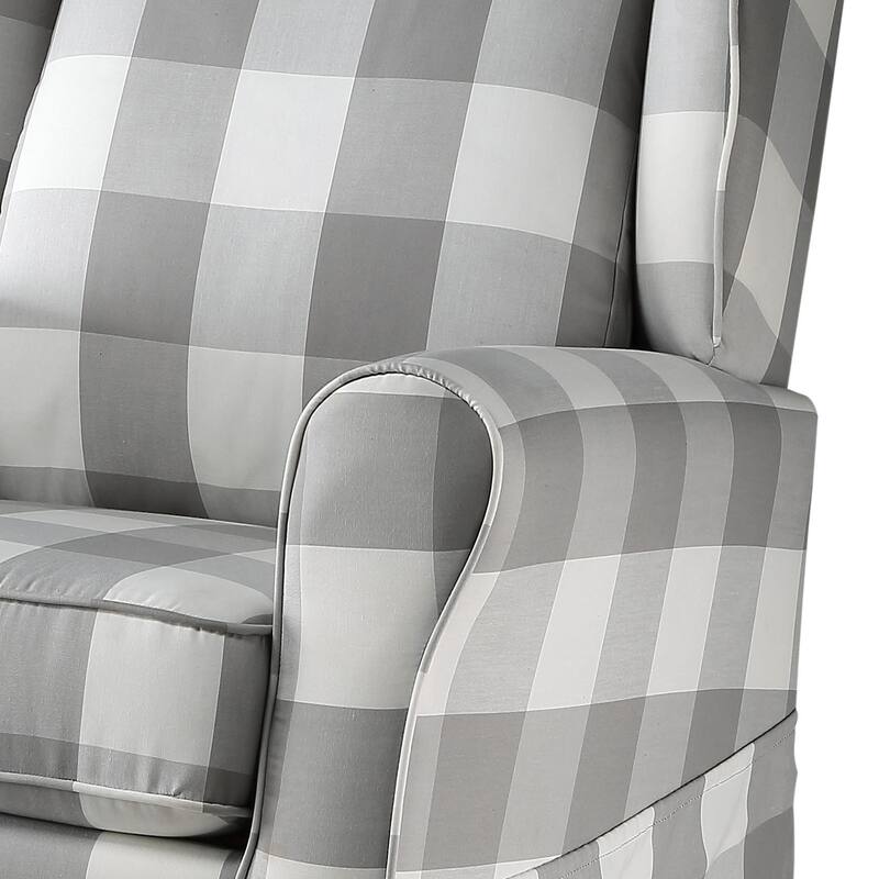 Rolled Arm Swivel Chair,Accent Armchair with Glider