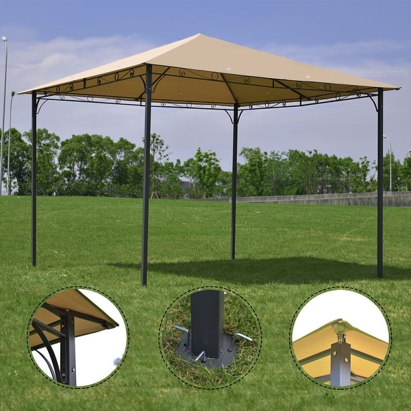 Shop Costway Outdoor 10 X10 Square Gazebo Canopy Tent Shelter
