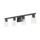 preview thumbnail 18 of 36, Hunter Hartland Bathroom Vanity Wall Light, Damp Rated - Transitional, Rustic, Contemporary - Clear Seeded Glass