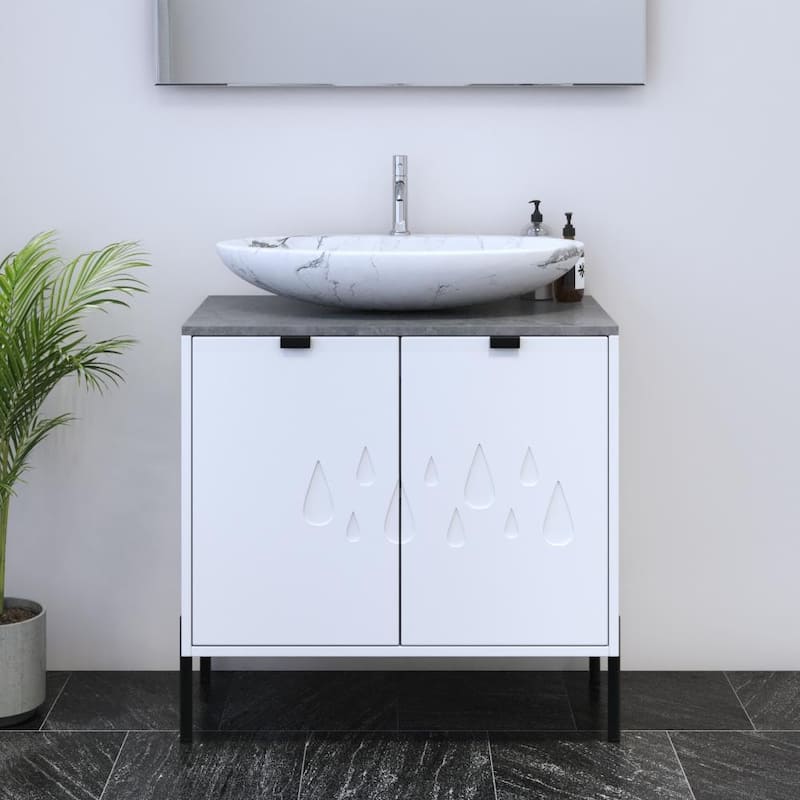 Teardrop 2D 80 Floating Bathroom Vanity (32" Width)