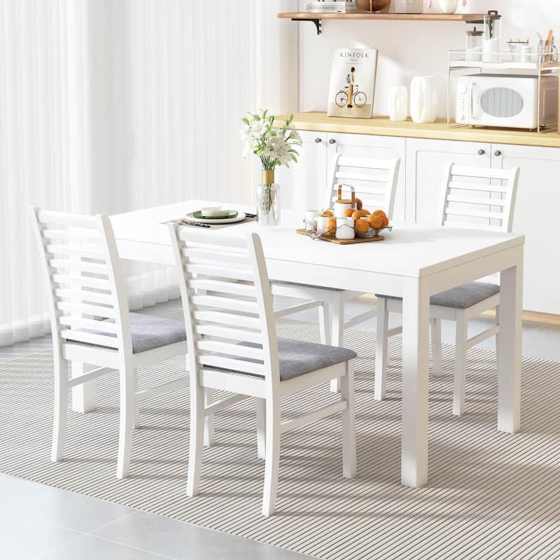 Costway Modern Dining Chair Set of 2/4 Kitchen Chair with Rubber Wood - See Details