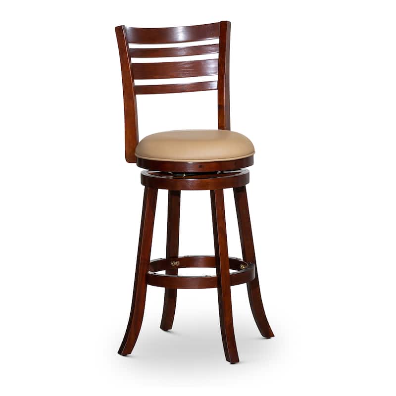 DTY Indoor Living Granby 4-Slat Back Swivel Stool