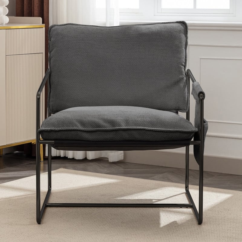 Mixoy Set of 2 Modern Metal Frame Sling Accent Chair
