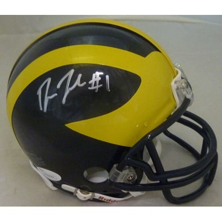 Devin Funchess Autographed Michigan Wolverines Riddell Mini Helmet JSA