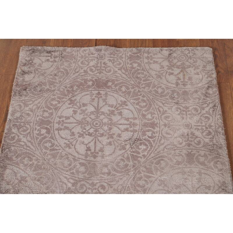 All-Over Geometric Modern Oriental Accent Rug Handmade Wool Carpet - 2'3"x 4'2"