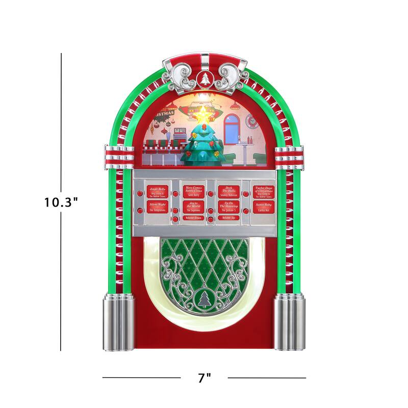 10.3" Retro Rock-O-Rama Jukebox - Red