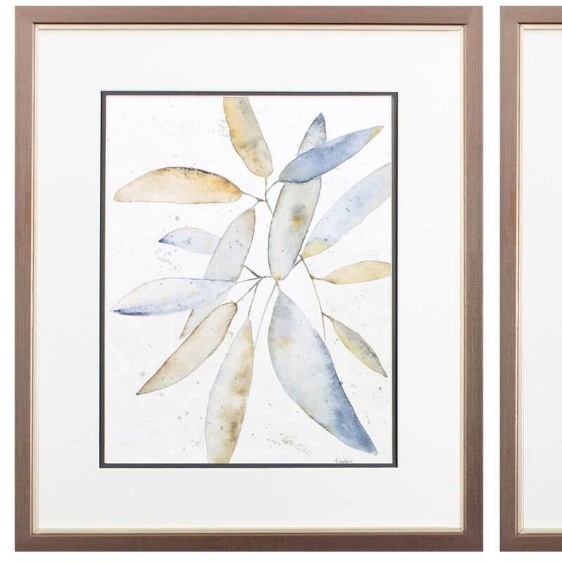 HomeRoots Set Of Two Lotta Latte Silver Framed Wall Art