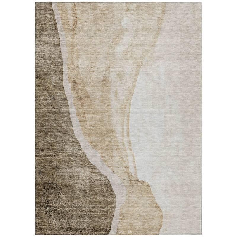 HomeRoots Abstract Transitional Rectangle Outdoor Rug