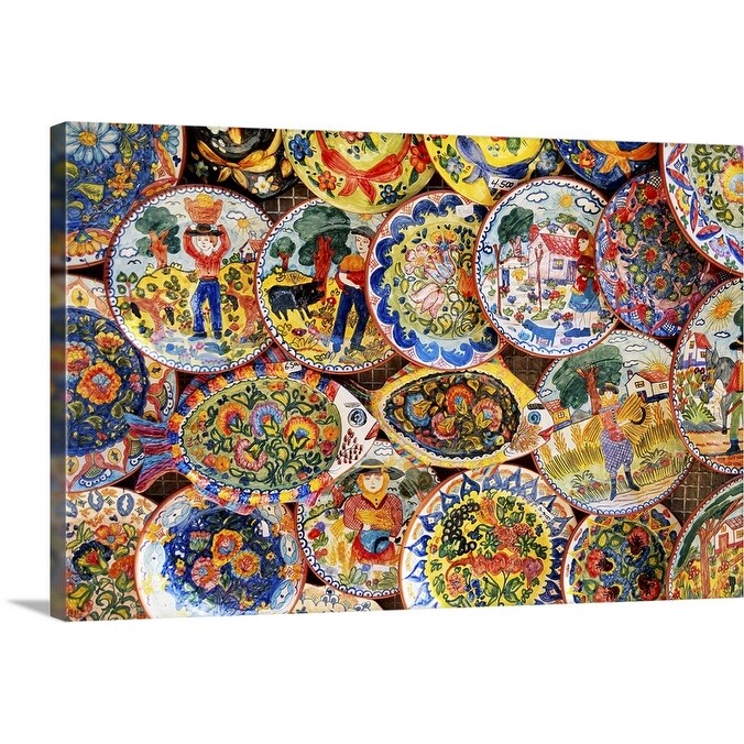 Shop Colorful Plates Sintra Portugal Canvas Wall Art Overstock 16473219