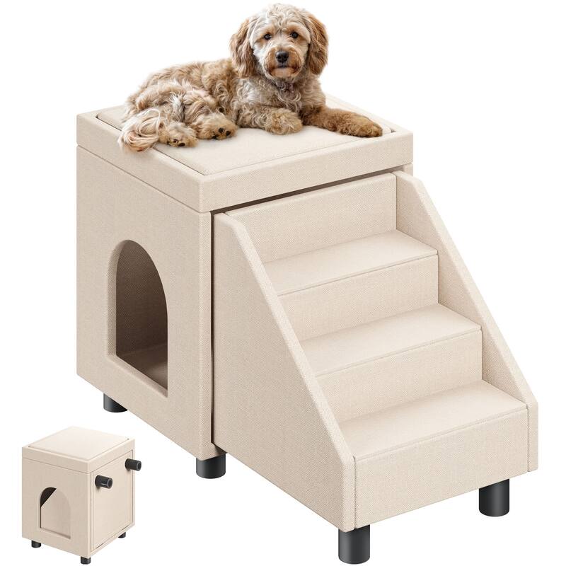 Moasis Foldable Dog Stairs for Small Dogs Cat Stairs Multi-Purpose Pet Bunk Bed with Mats