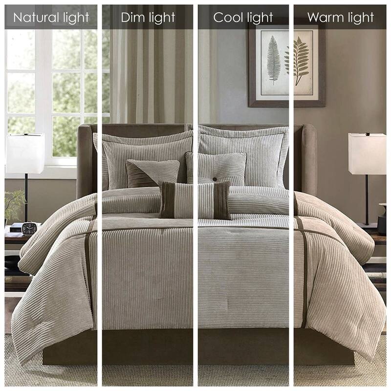 GDF Studio - Dallas 7-Piece Micro Corduroy Comforter Set