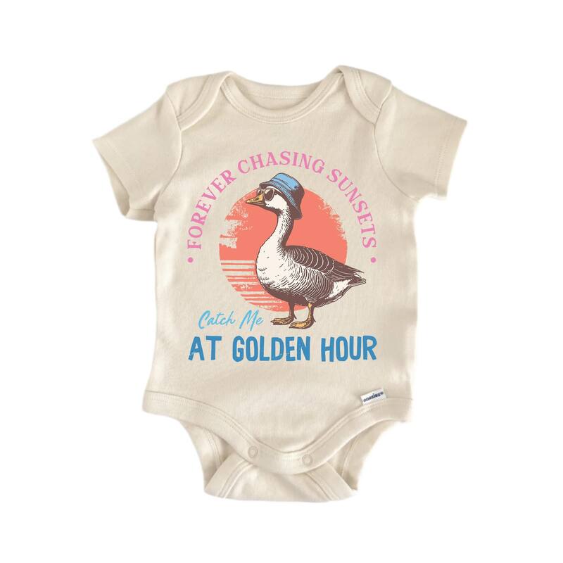 Golder Hour Summer Goose - Baby Bodysuit - White - 0-3M