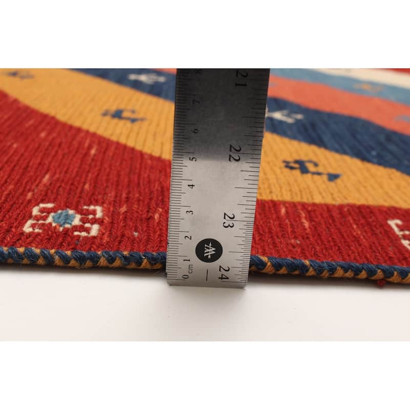 ECARPETGALLERY Flat-Weave Kashkuli Multi Color Wool Tapestry Kilim - 5'1 x 6'7