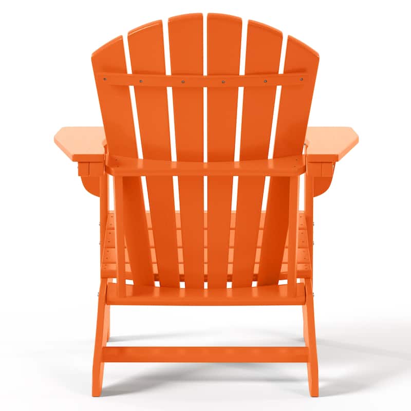 Altura Classic Outdoor Eco-Friendly All Weather Adirondack Chair with Ottoman (2-Piece Set)