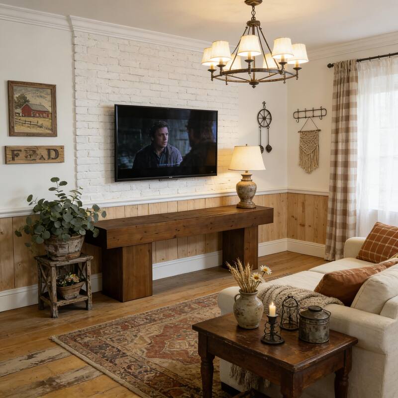 Solid Wood Television Stand for 55/60/65/75 Inch TVs, TV Entertainment Center Media Console Table for Living Room Bedroom