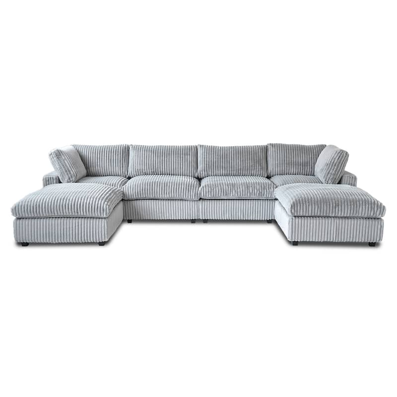 157.48" Modular Sectional Sofa Couch, Modern Deep Seat Sleeper Sofa for Living Room