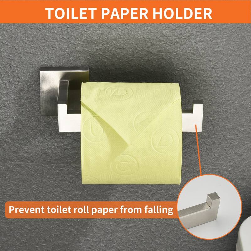 5 Piece Bathroom Hardware Set Wall Mount Bathroom Towel Holder Bar Set Bathroom Fixtures 304 Stainless Steel Bath Accessories