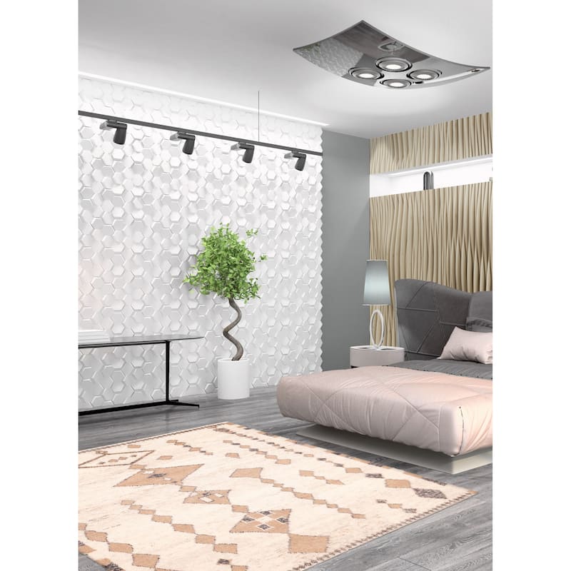 ECARPETGALLERY Hand-knotted Tangier Ivory Wool Rug - 8'0 x 10'2