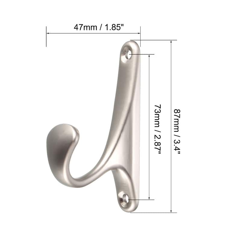 Decorative Curtain Drapery Holdback Nickel Plated 87mm X 23mm X 47mm 2Pcs - Golden - 1.5" x 0.98"(L*W) 2pcs - Golden - 1.5" x 0.98"(L*W) 2pcs