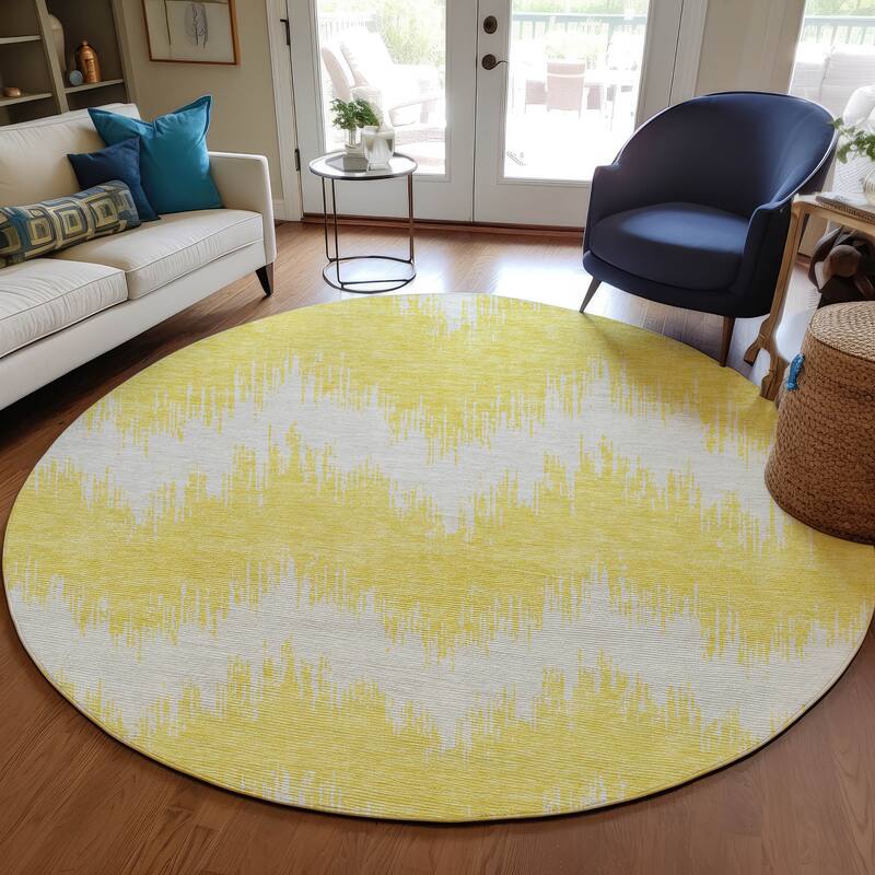 Machine Washable Indoor/ Outdoor Chantille Chevron Modern Rug