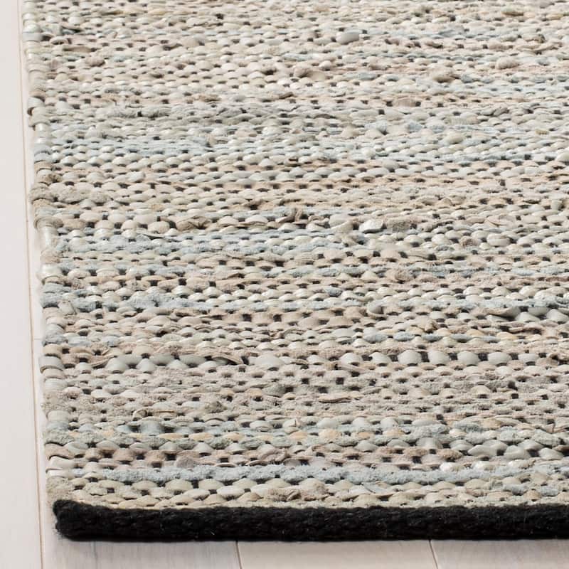 SAFAVIEH Handmade Vintage Boho Leather Anissa Modern Stripe Leather