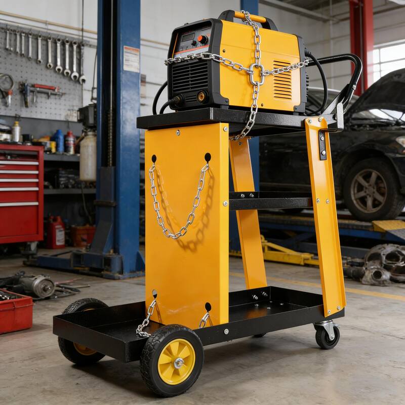 Heavy-Duty 3-Tier Welding Cart - Multi-Function Storage for Gas Bottles, Welders & Tools