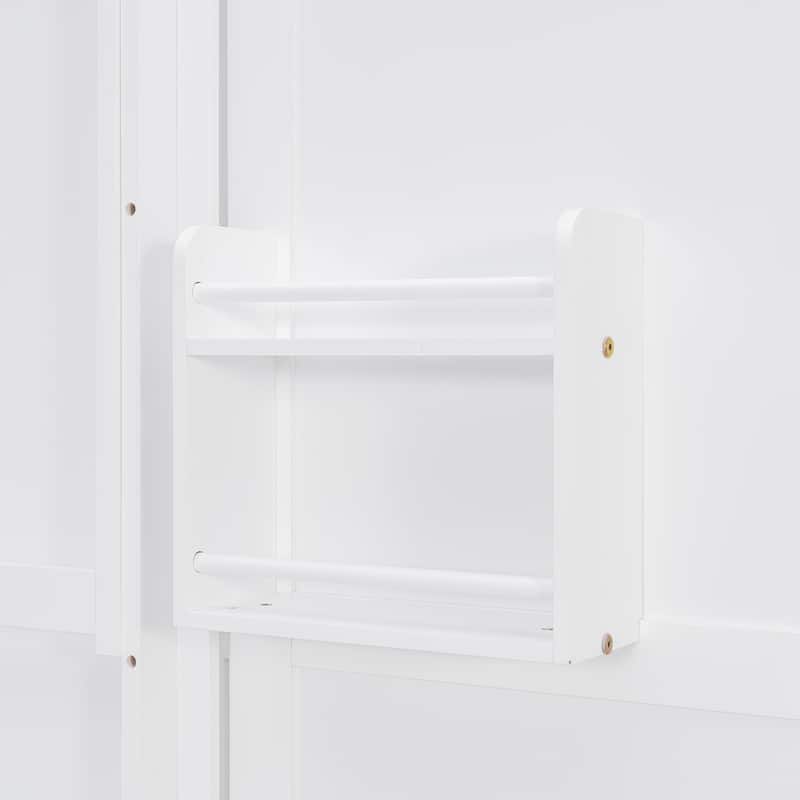 Rotating Murphy Bed Wall Bed Queen Size with Convertible Desk Side Shelves