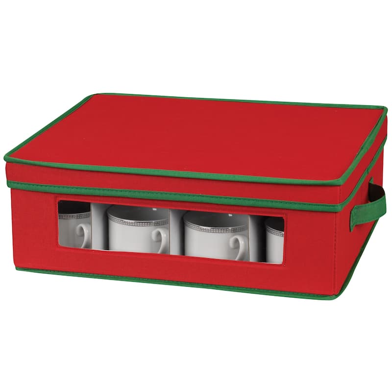 Household Essentials Holiday China Cup Storage Box - 15.5'' x 13.25'' x 5.5''