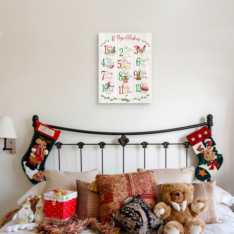 12 Days of Christmas Canvas Art Print