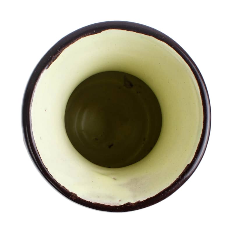 NOVICA Handmade Sunflower Brilliance Ceramic Vase