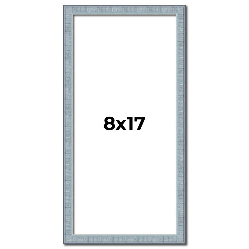 8x17 Frame Rustic Sky Blue Solid Wood Picture Frame | 0.75 Inch