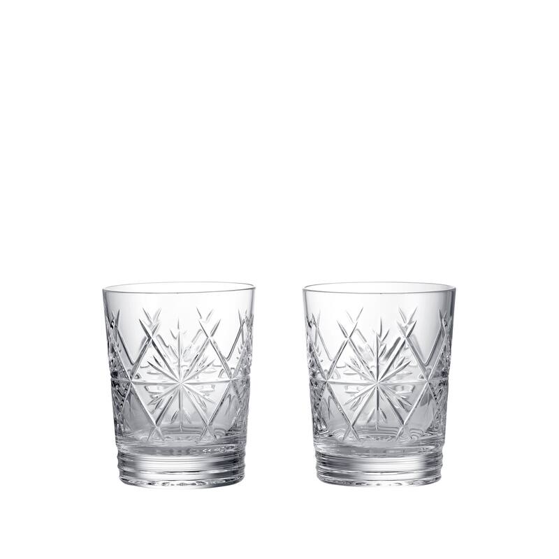 Waterford Winter Wonders Double Old Fashioned, Snowflakes, Set of 2