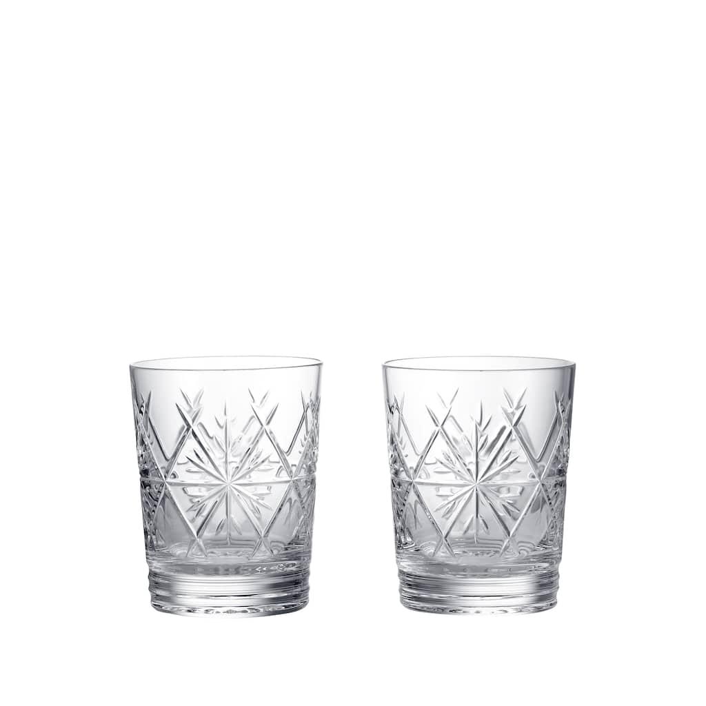 Waterford Winter Wonders Double Old Fashioned, Snowflakes, Set of 2