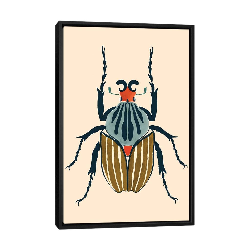 iCanvas "Beetle Bug I" by Victoria Barnes Framed Canvas Print