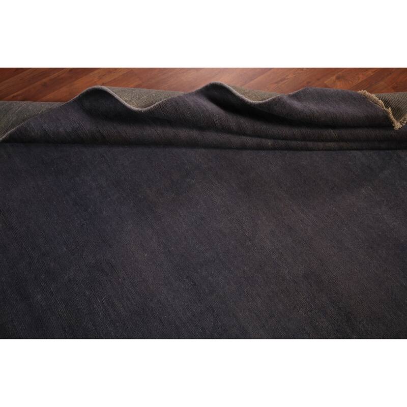 Grays & Blues Gabbeh Modern Area Rug Hand-Knotted Wool Carpet - 5'3" x 7'10"