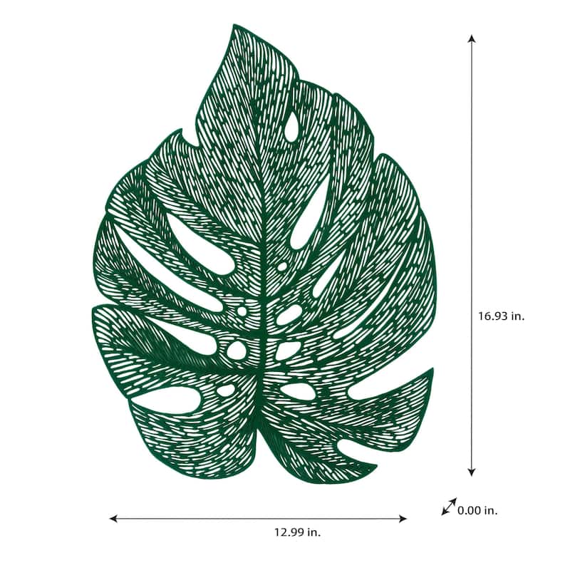 Home Details 4 Pack Leaf Shape Placemat