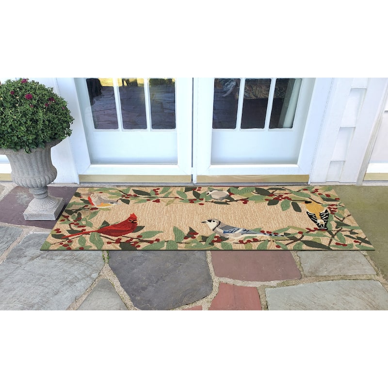 Liora Manne Frontporch Bird Border Indoor/Outdoor Rug - 2' x 5'