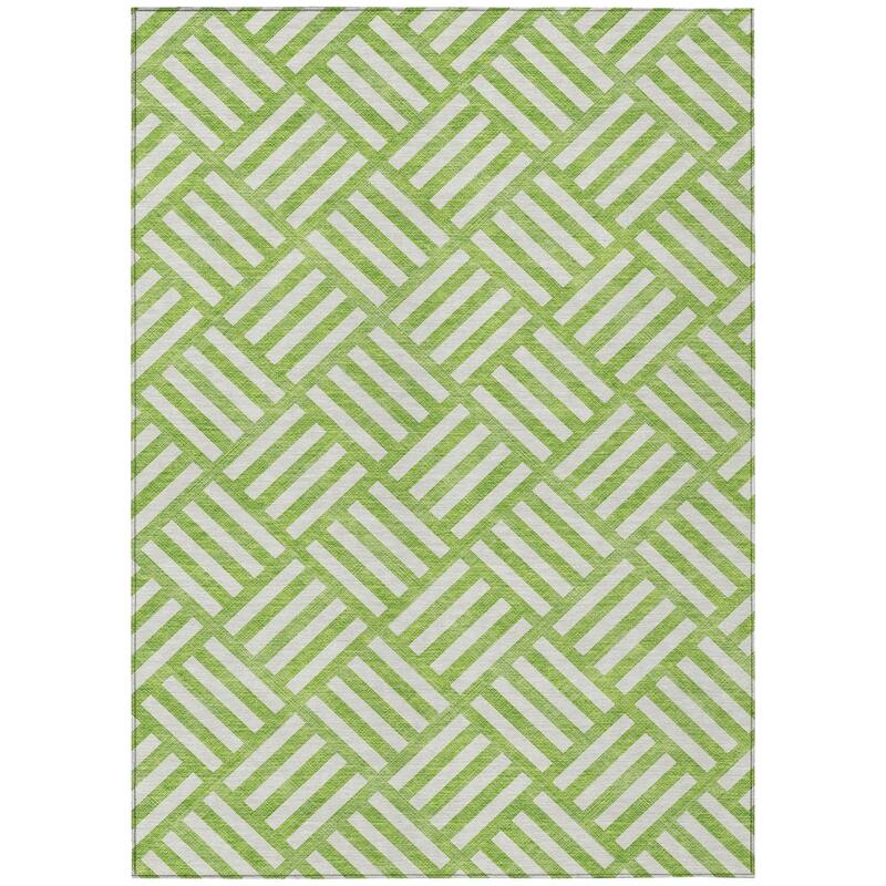 Machine Washable Indoor/ Outdoor Chantille Contemporary Geo Rug