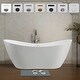 preview thumbnail 41 of 53, Vanity Art 71" X 32" White Acrylic Freestanding Air Bubble Soaking Bathtub with UPC Certified Overflow and Pop-up Drain